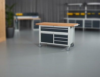 Fahrbare Werkbänke Gestellbauweise