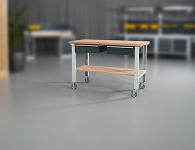 Fahrbare Werkbänke Baukastenweise